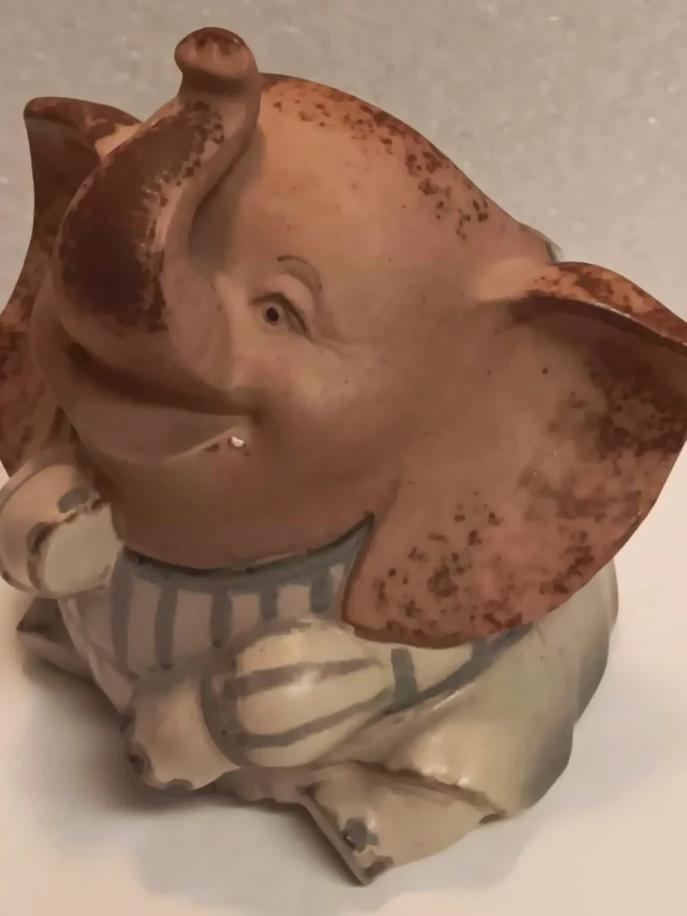 UCTCI vintage Japan anthropomorphic elephant planter / knick knack figurine.